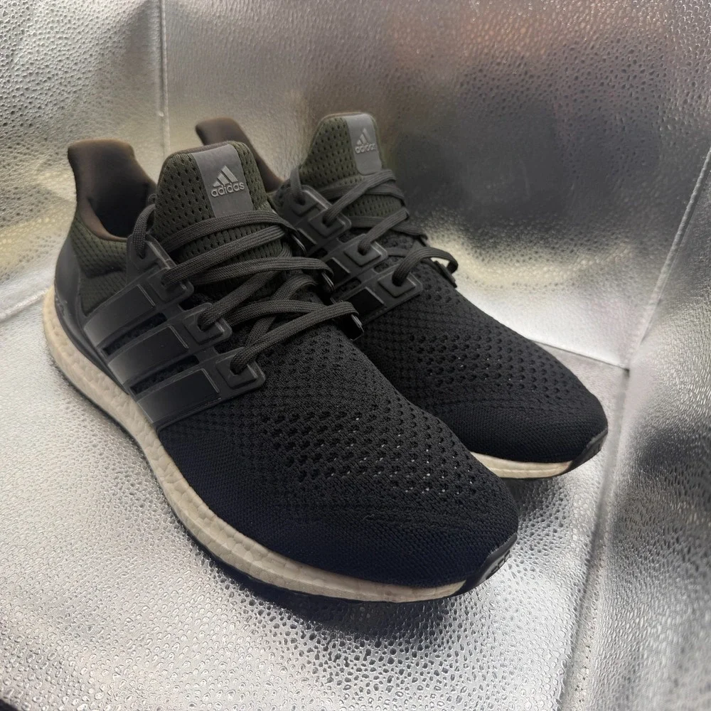 Size 12 Adidas Ultra Boost 1.0 Black White Mens‎ Comfort Running Shoes HQ4201